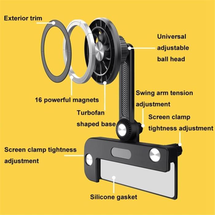 OEM - Bilskärmshållare Roterbar Magnetisk för Tesla Model 3/Y TS-MA1