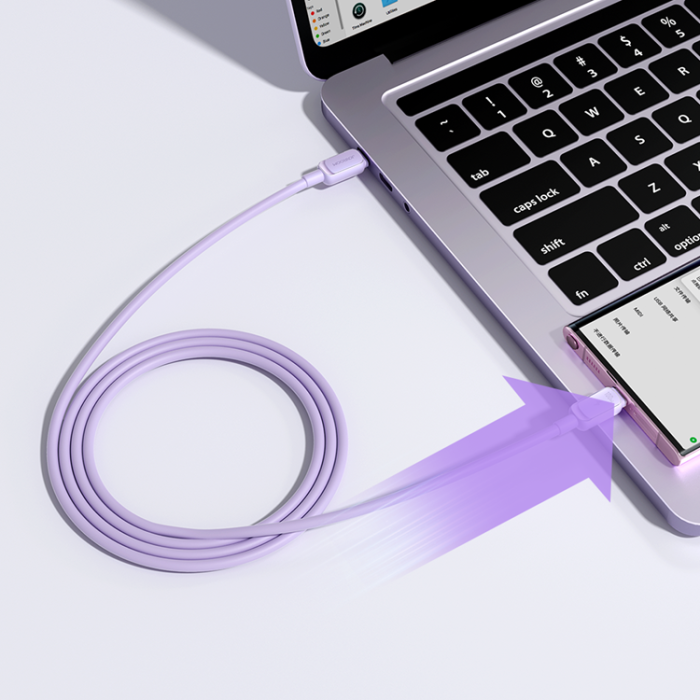 Joyroom - Joyroom USB-C till USB-C kabel 100W 1.2m - Lila