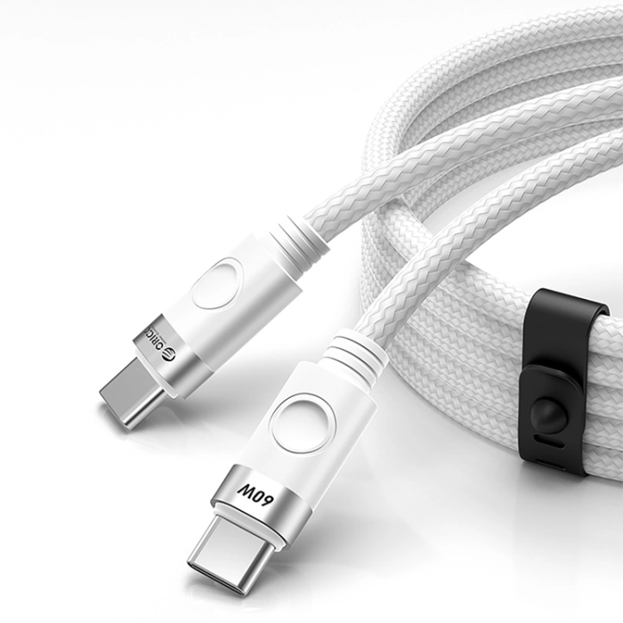 ORICO - Orico USB-C Till USB-C Kabel 60W 3A 1m CDX - Vit