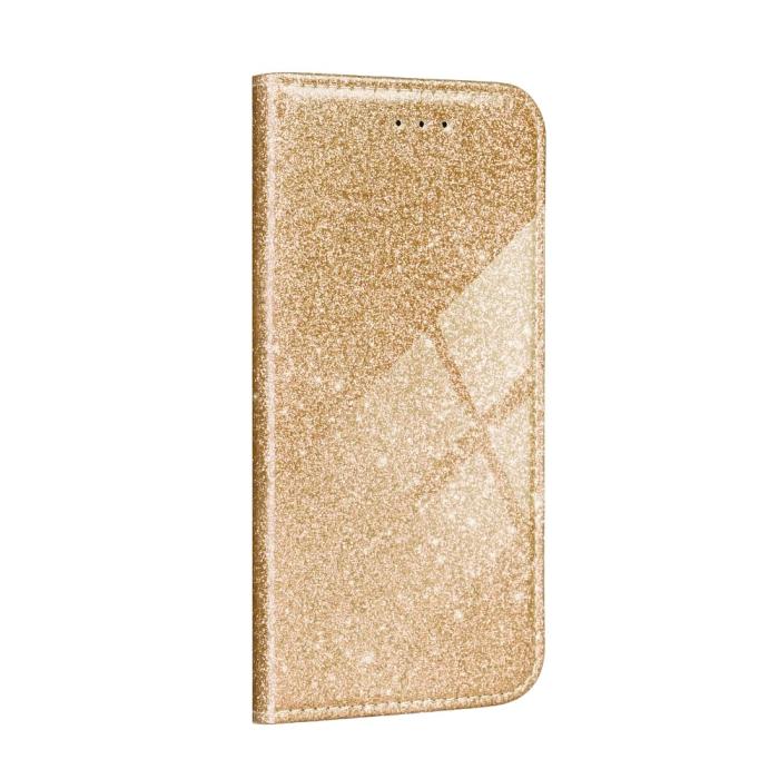 UTGATT1 - Forcell SHINING plånboksfodral till Samsung Galaxy S21 Plus Guld