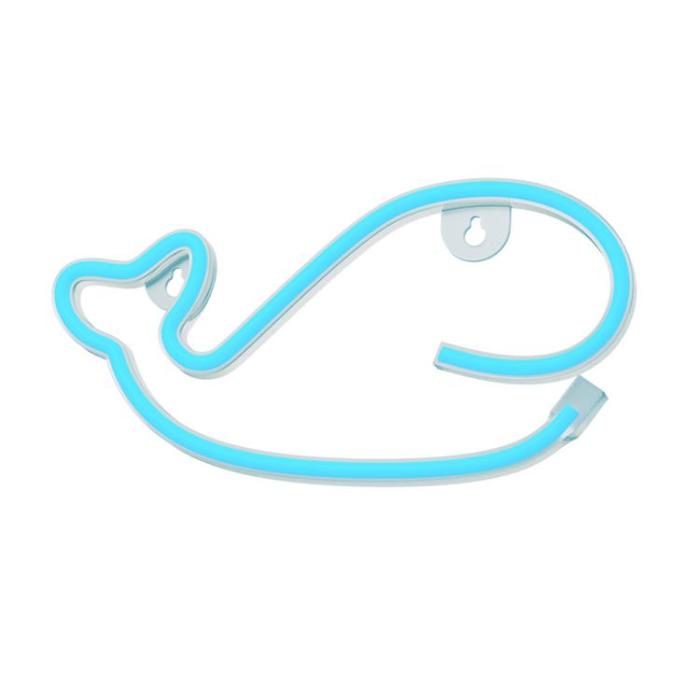 Forever Light - Forever Light LED Neon WHALE Bat + USB FLNE19 - Blå