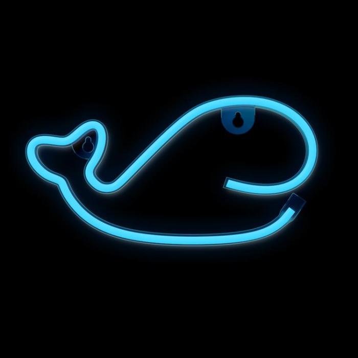 Forever Light - Forever Light LED Neon WHALE Bat + USB FLNE19 - Blå