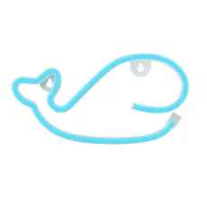 Forever Light - Forever Light LED Neon WHALE Bat + USB FLNE19 - Blå