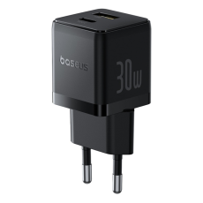 BASEUS - Baseus Snabbladdare USB-C - USB-A 30W Palm - Svart