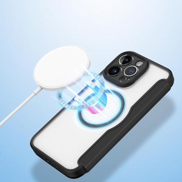 UTGATT - Dux Ducis iPhone 14 Pro Plånboksfodral Magsafe Skin X Pro - Svart