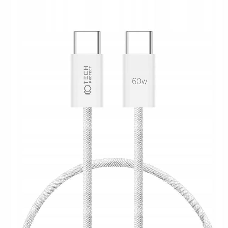 Tech-Protect USB-C till USB-C Kabel (100cm) Ultraboost Classic - Vit | 3541 | AlltMobil
