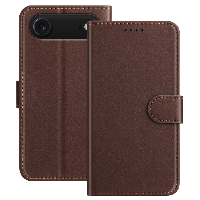 A-One Brand - iPhone 17 Air Plånboksfodral Anti Drop - Brun
