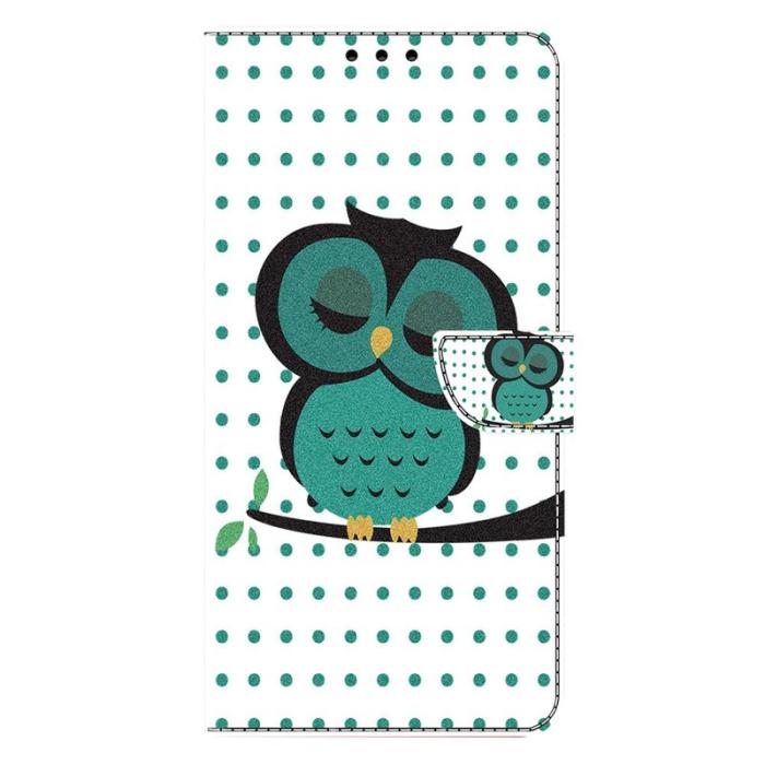 OEM - Samsung Galaxy A57 Plånboksfodral Konstläder - Sleeping Owl
