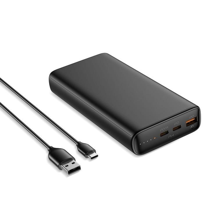 VEGER Powerbank 20000 mAh 100W PD QC 3.0 5A T100 - Svart | 505295 | AlltMobil