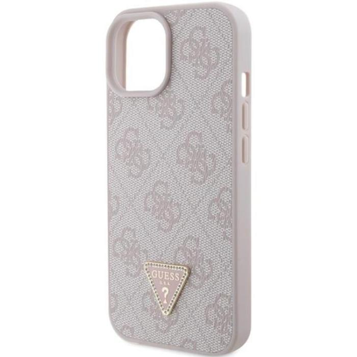 Guess - Guess iPhone 15 Mobilskal Triangle Strass - Rosa