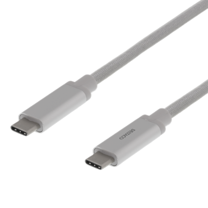 UTGATT1 - Deltaco USB-C till USB-C Kabel 1m 60W - Grå