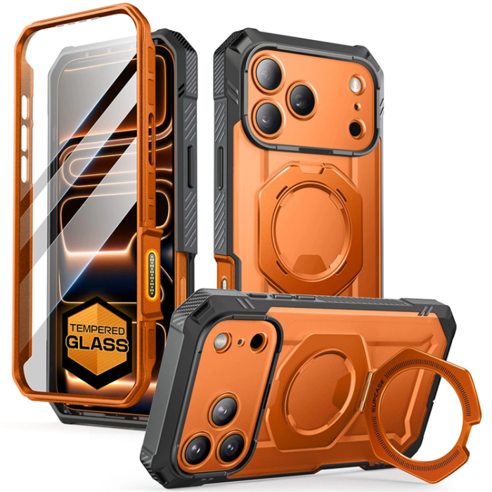 SupCase - Supcase iPhone 17 Pro Mobilskal Magsafe UB Grip Pro - Clear/Coral
