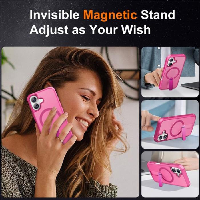 A-One Brand - iPhone 17 Mobilskal MagSafe Kickstand - Ros