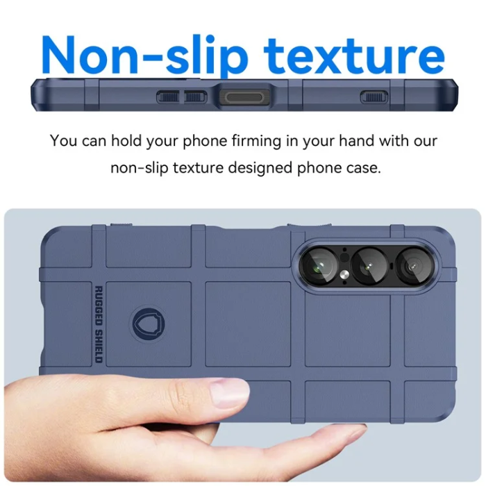 A-One Brand - Sony Xperia 1 VII Mobilskal Grid Scratch-Proof - Blå