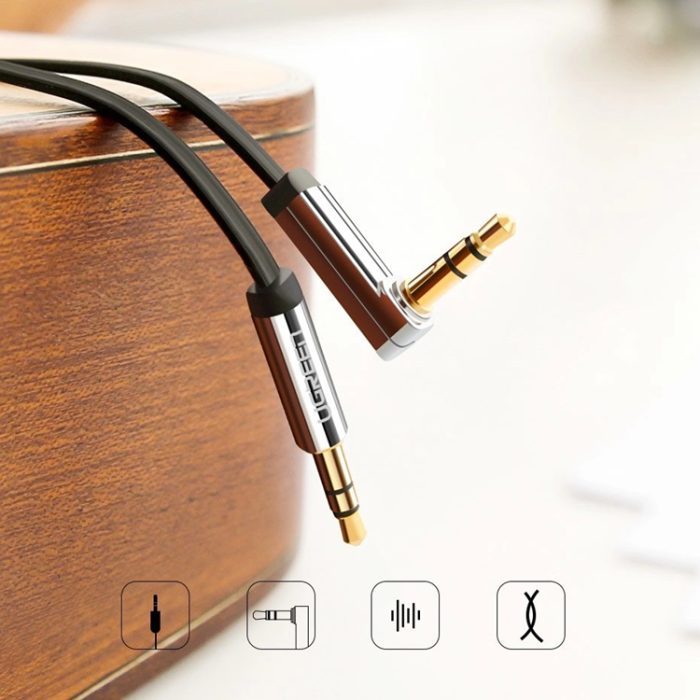 Ugreen - Ugreen AUX ljudkabel 3,5 mm minijack 1m - Silver
