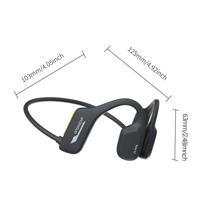 A-One Brand - Vattentäta Open-Ear Hörlurar Bluetooth med 8GB Minne för Simning Bone X2