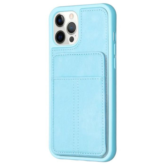 Taltech - iPhone 15 Pro Max Mobilskal Korthållare BF28 - Blå