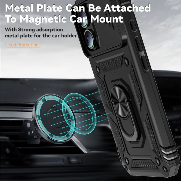 OEM - iPhone 16 Plus Mobilskal Defender Slide - Svart