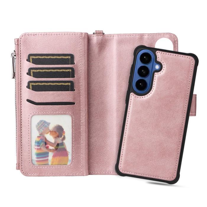 OEM - Plånboksfodral för Samsung Galaxy S26 Plus Magnetiskt Konstläder - Roséguld