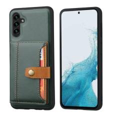 OEM - Mobilfodral f&ouml;r Samsung Galaxy S26 Plus &Auml;kta l&auml;der Kortfack - Gr&ouml;n