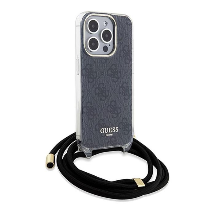 Guess - Guess iPhone 15 Pro Mobilhalsband Skal Print - Svart
