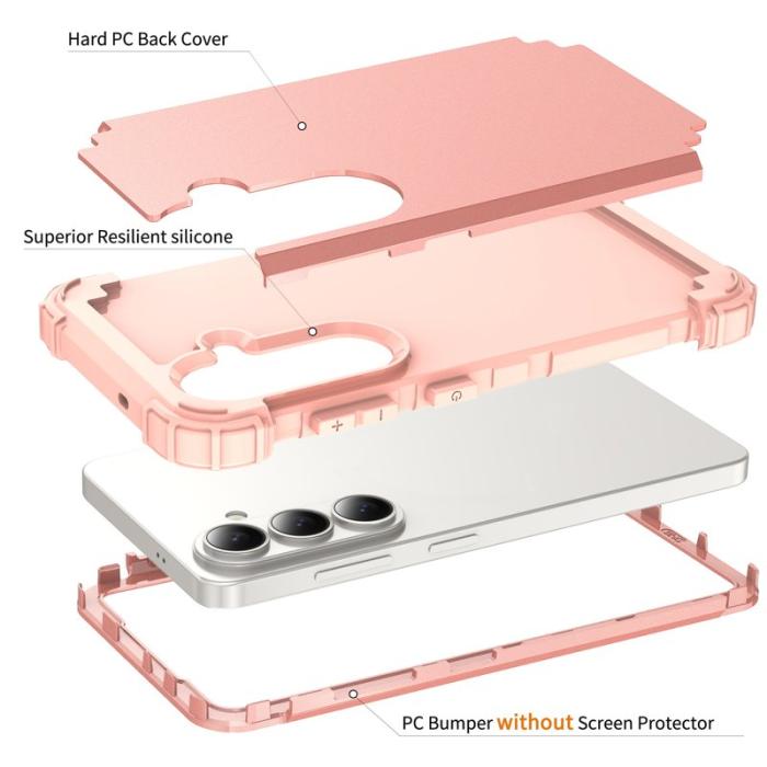OEM - Mobilskal för Samsung Galaxy S26 Plus Stöttålig PC + TPU - Roséguld
