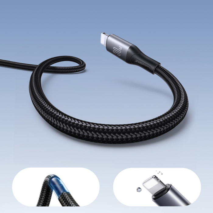 Joyroom - Joyroom USB-C till Lightning kabel 30W 2m S-A28 - Svart