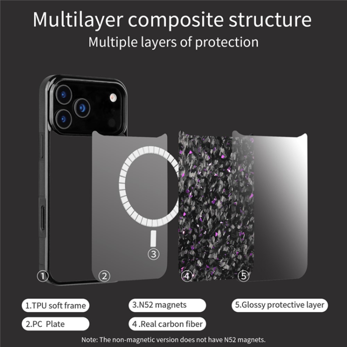 A-One Brand - iPhone 17 Pro Max Mobilskal MagSafe Aramid Fiber - Silver