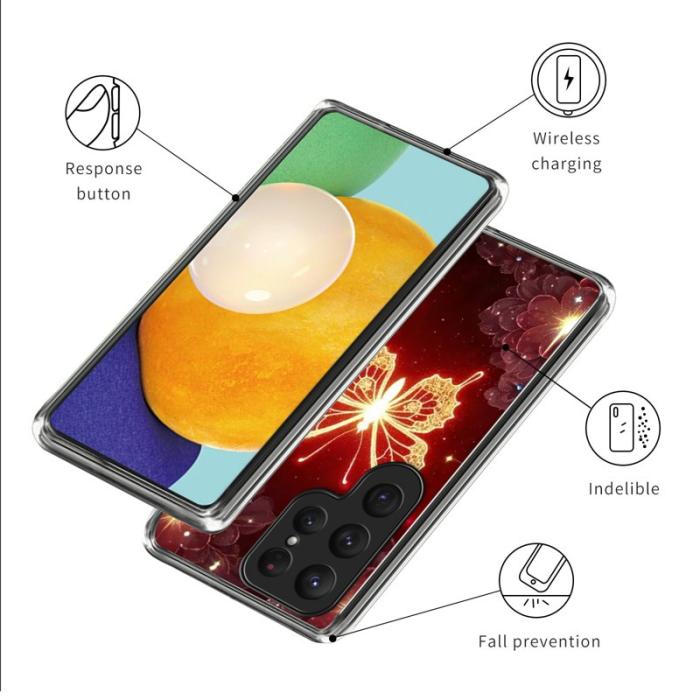 OEM - Mobilskal för Samsung Galaxy S26 Ultra Shockproof TPU - Guldfjäril