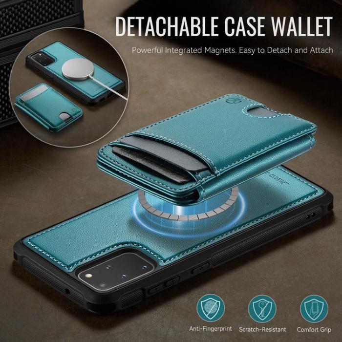 OEM - JEEHOOD Mobilskal till Samsung Galaxy S20 Plus Konstläder - Blå