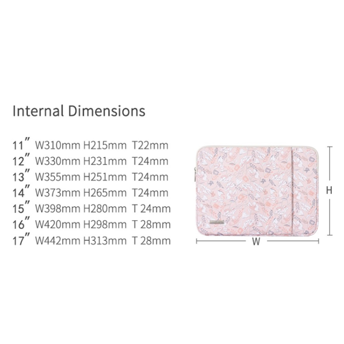 CANVASARTISAN - CANVASARTISAN Datorfodral 13'' Flower Printed G4-19 - Rosa