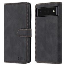 AZNS - AZNS Google Pixel 6 Pro Pl&aring;nboksfodral TPU+Konstl&auml;der - Svart