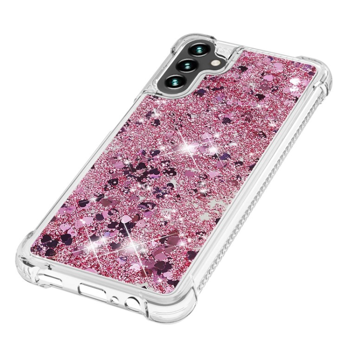 UTGATT - Galaxy A34 5G Mobilskal YB Quicksand Glitter TPU - Rosa Guld