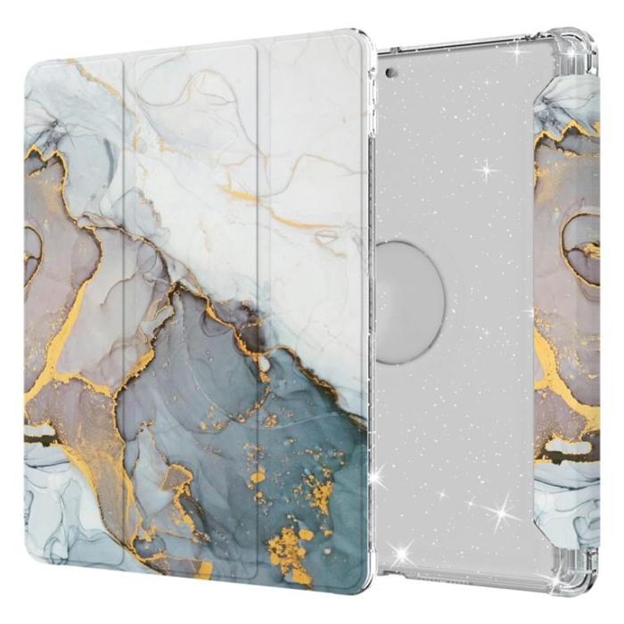 OEM - iPad 10.2 2021/2020/2019 Fodral - Marmormönster-grå