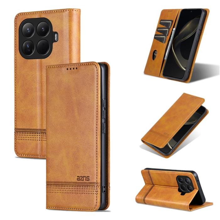 AZNS - AZNS Xiaomi 15T Pro Plånboksfodral Konstläder - Brun