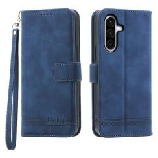 DIERFENG - DIERFENG DF-03 Pl&aring;nboksfodral Konstl&auml;der - Bl&aring; f&ouml;r Samsung Galaxy A17 5G