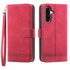 DIERFENG - DIERFENG DF-03 Pl&aring;nboksfodral Konstl&auml;der f&ouml;r Samsung Galaxy A17 - R&ouml;d