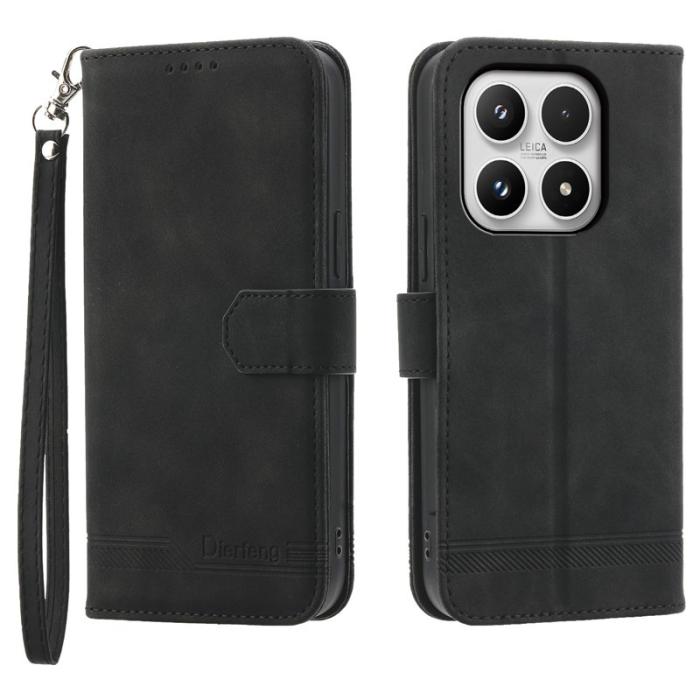 DIERFENG - DIERFENG DF-03 för Xiaomi 17 Plånboksfodral Konstläder - Svart