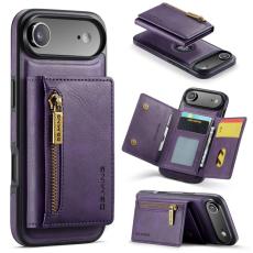DG.MING - DG.MING M5 Series iPhone Air Pl&aring;nboksfodral Konstl&auml;der Magnetiskt Lila