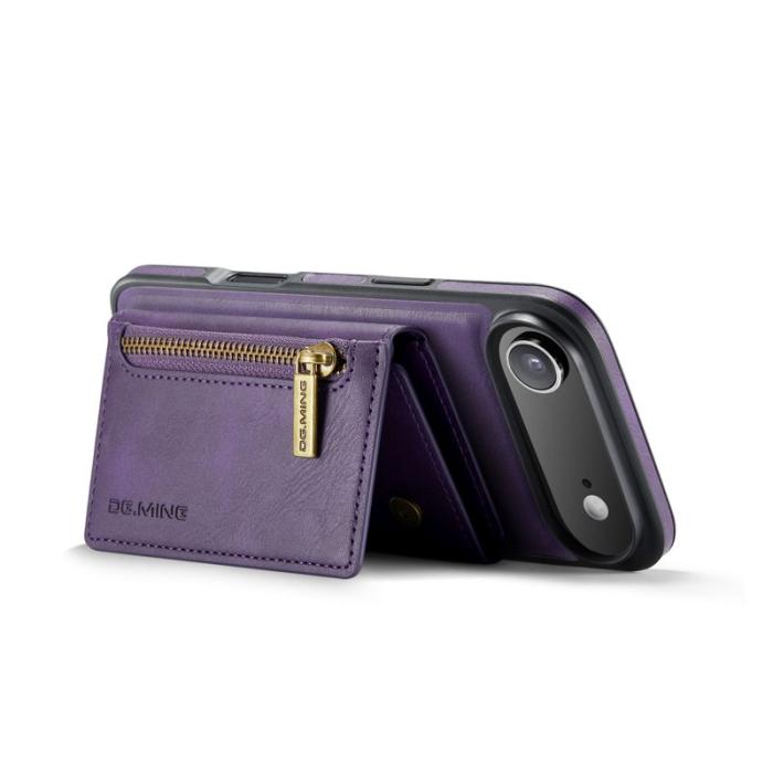 DG.MING - DG.MING M5 Series iPhone Air Plånboksfodral Konstläder Magnetiskt Lila