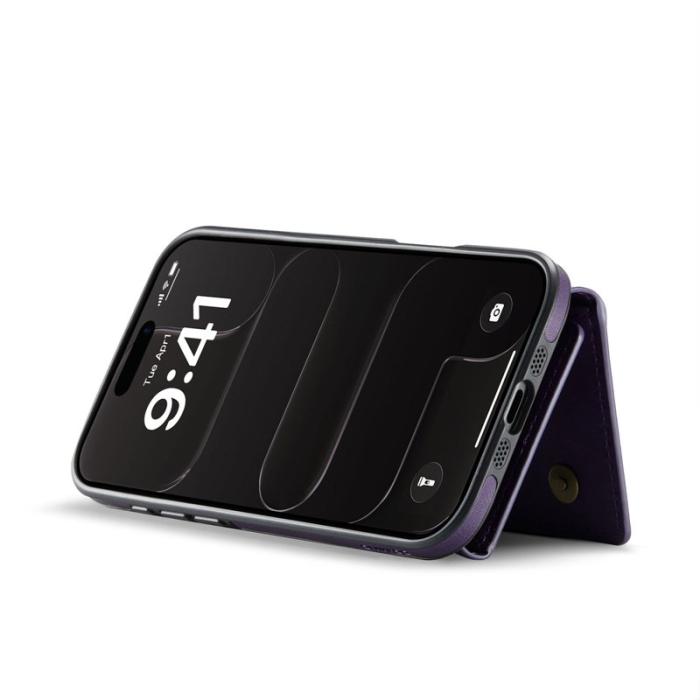 DG.MING - DG.MING M5 Series iPhone Air Plånboksfodral Konstläder Magnetiskt Lila