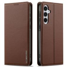 LC.imeeke - LC.IMEEKE L1 Series Samsung Galaxy A16 Pl&aring;nboksfodral Konstl&auml;der - Brun