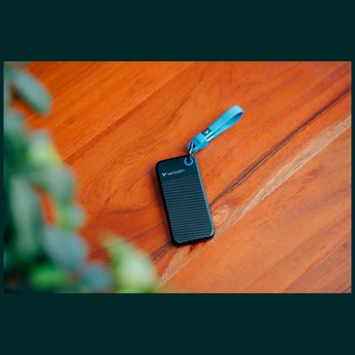 Verbatim - Verbatim Extern hårddisk Pocket SSD 256GB USB-C 3.2 Gen 2 - Svart/Blå