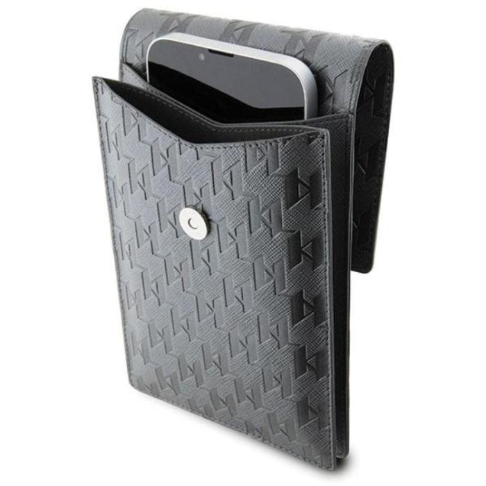 KARL LAGERFELD - Karl Lagerfeld Halsbandsfodral Saffiano Mongram Plaque - Silver