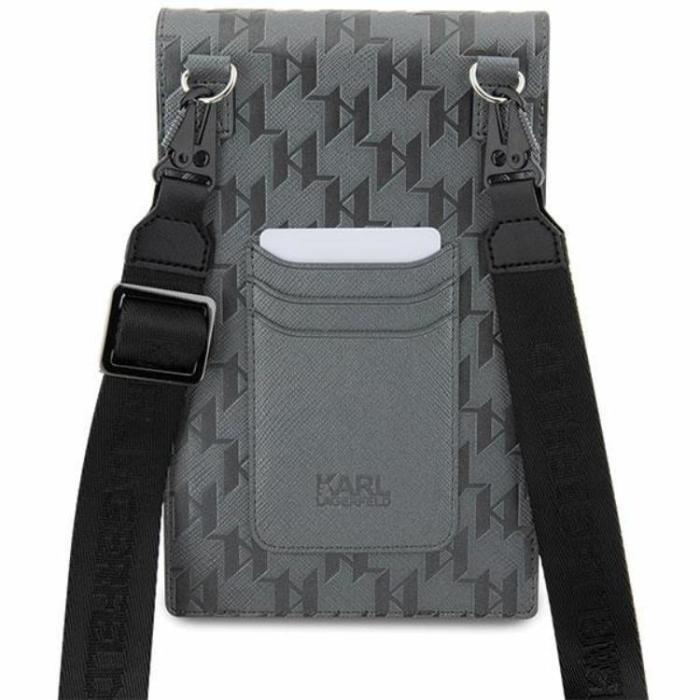 KARL LAGERFELD - Karl Lagerfeld Halsbandsfodral Saffiano Mongram Plaque - Silver