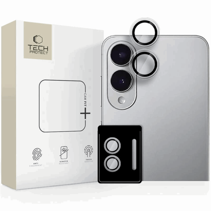 Tech-Protect - Tech-Protect Galaxy S25 Edge Linsskydd Härdat Glas Camring Fit Plus