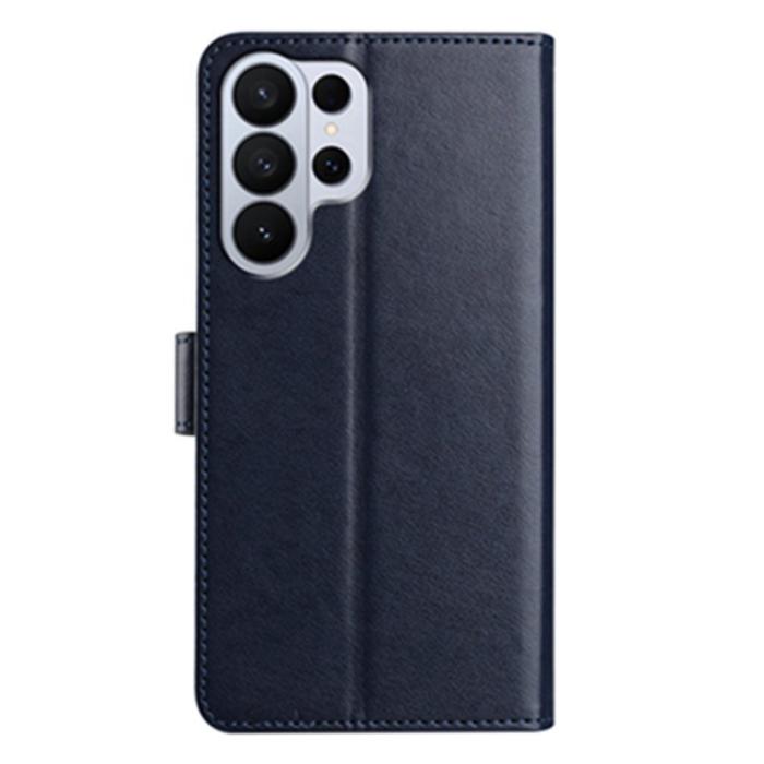 OEM - Samsung Galaxy S26 Ultra Fodral PU Läder Folio Flip - Mörkblå