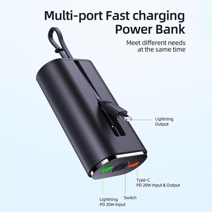 A-One Brand - V10A Apple Watch Snabbladdning Laddare Power Bank 5000mAh 20W