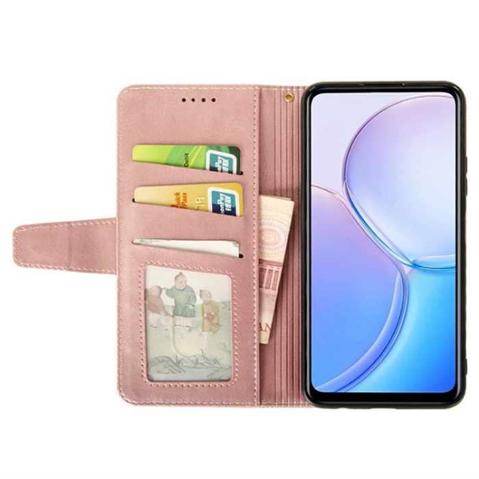 IDEWEI - IDEWEI OnePlus 15 5G Plånboksfodral Calf Texture Läder - Rosa