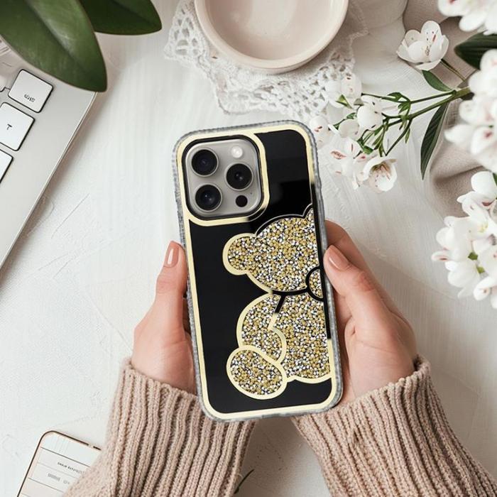 OEM - iPhone 7/8/SE (2020/2022) Mobilskal Teddy Bear - Guld